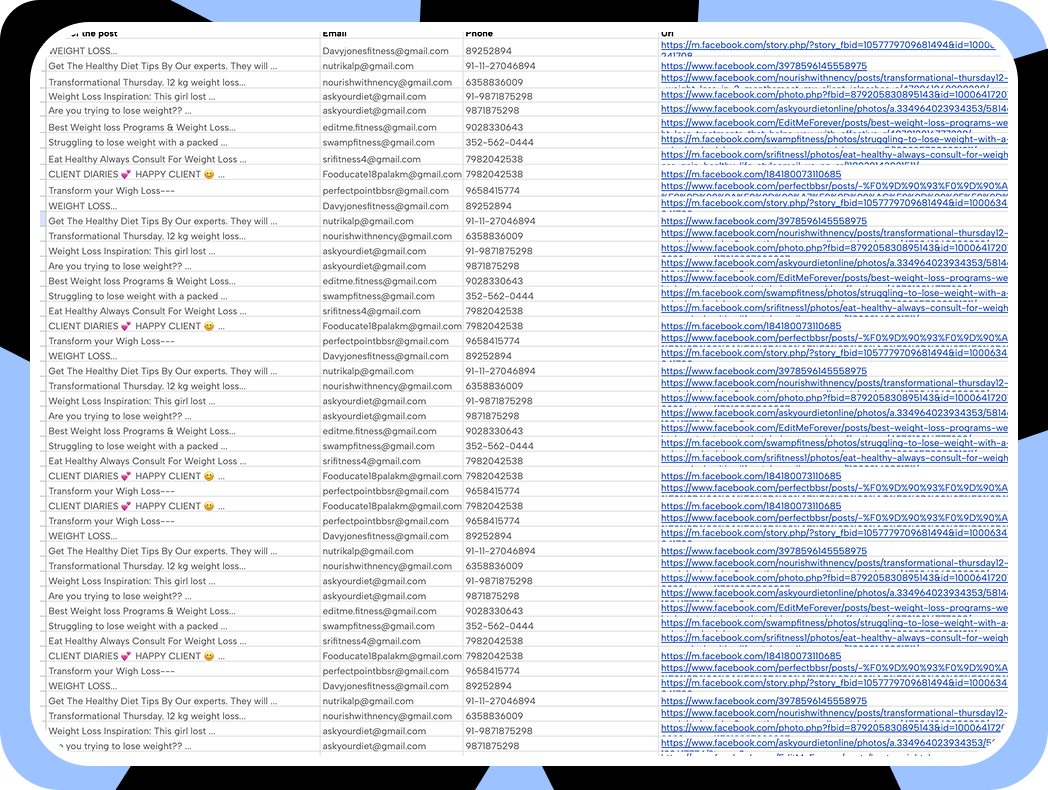 From Facebook groups to a tailored contact file