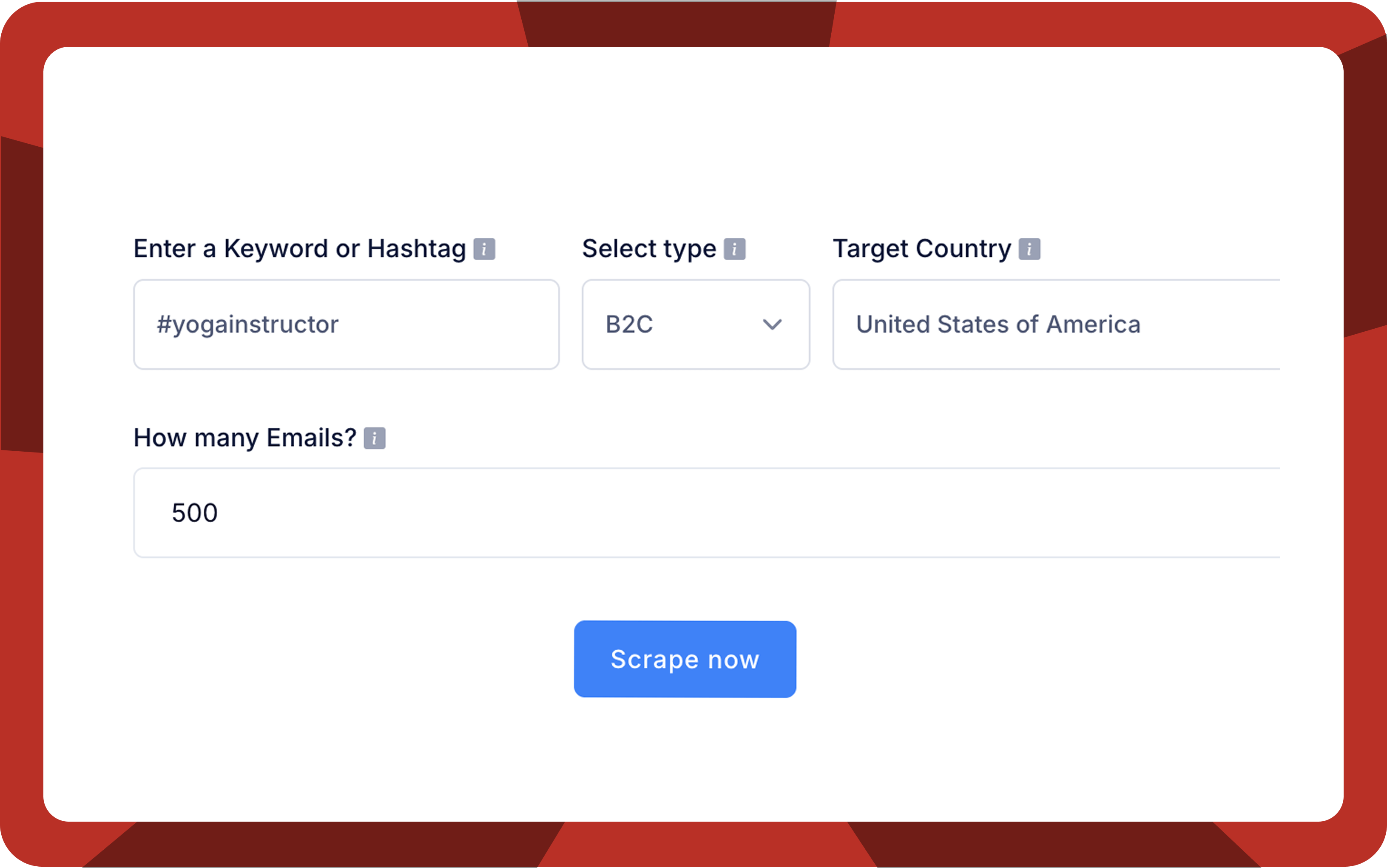 Find profiles via hashtag, keyword or location