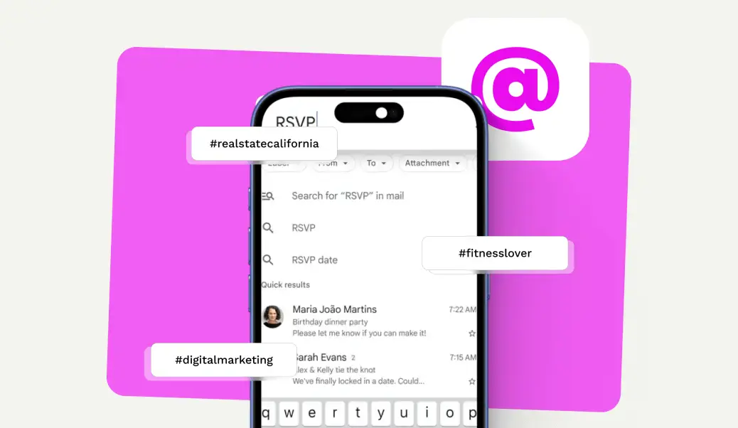 Hashtags or keywords? Use either