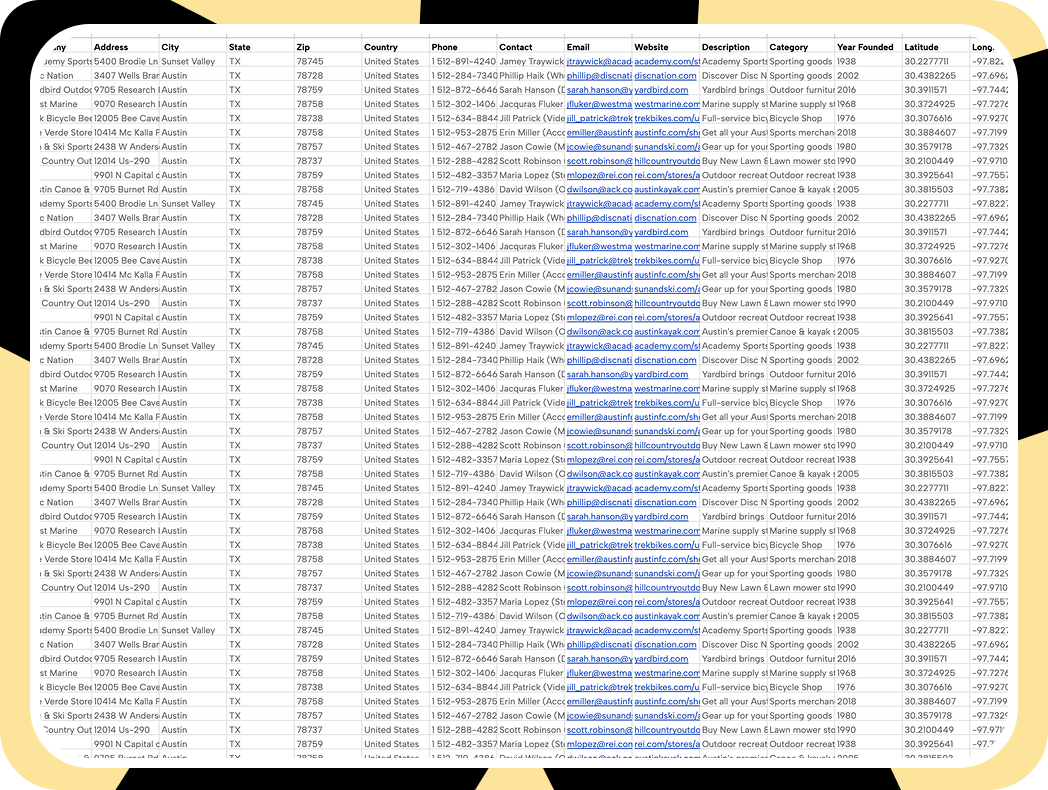 From map pins to a full CRM list